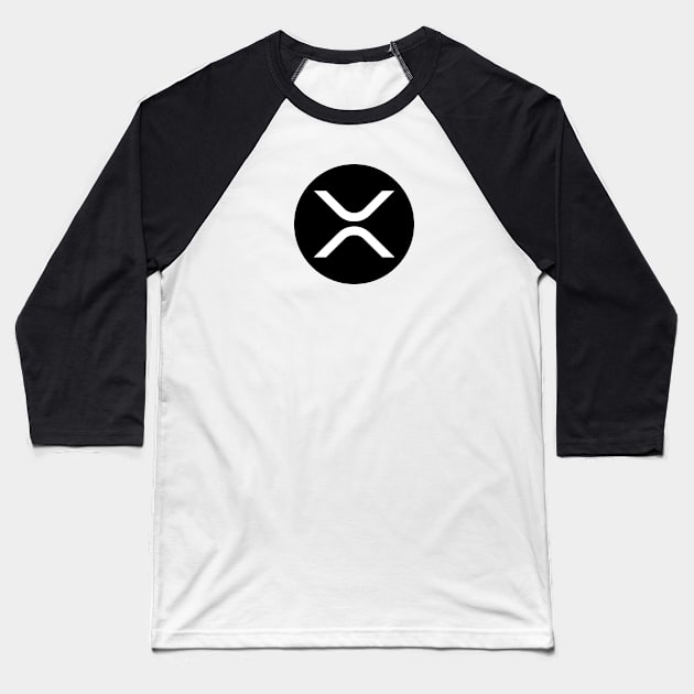 Round XRP Symbol Baseball T-Shirt by Ranter2887